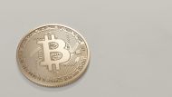 Round Gold-colored Bitcoin